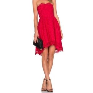 NBD red lace dress